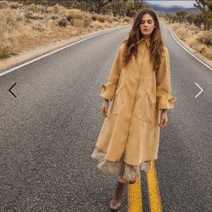 ISO Christy Dawn Leona Trench Coat Corduroy Maize